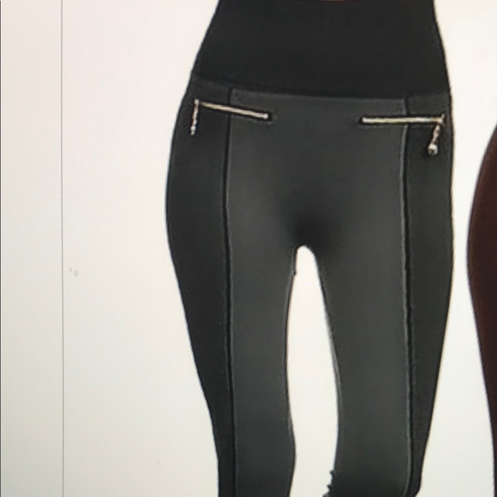 2-tone gray zipper pocket leggings - Picture 2 of 7